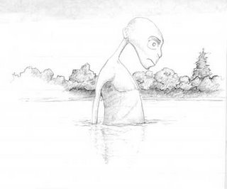 Creature in a lake