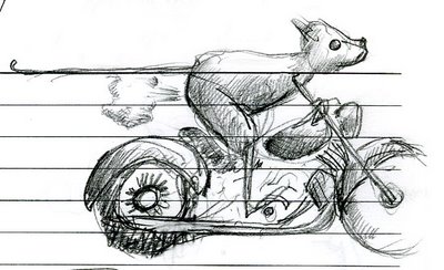 Request-a-doodle: Clem on a Harley