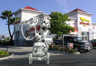 Request-a-doodle: 2 Headed Monster In-n-Out