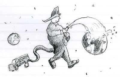 Request-a-doodle: Firetruck in Space