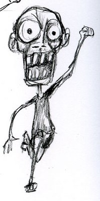 Angry, running in sandals