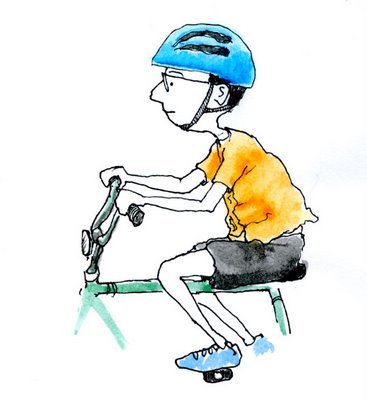 Biking down the shore