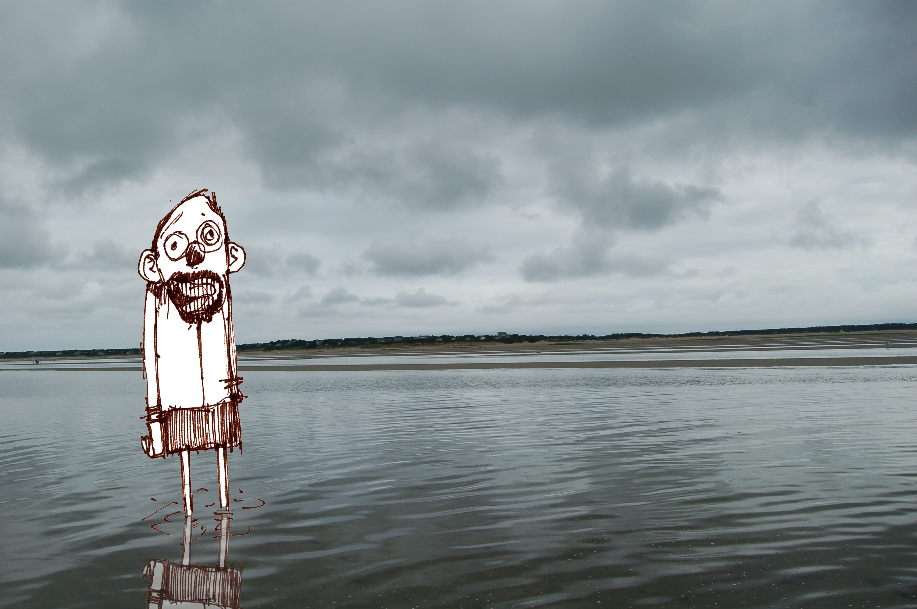 First Encounter Beach Clown-Faced Scaredy Boy