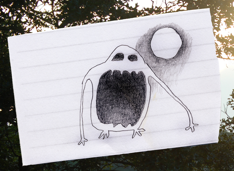 Ghost Creature in the Moonlight