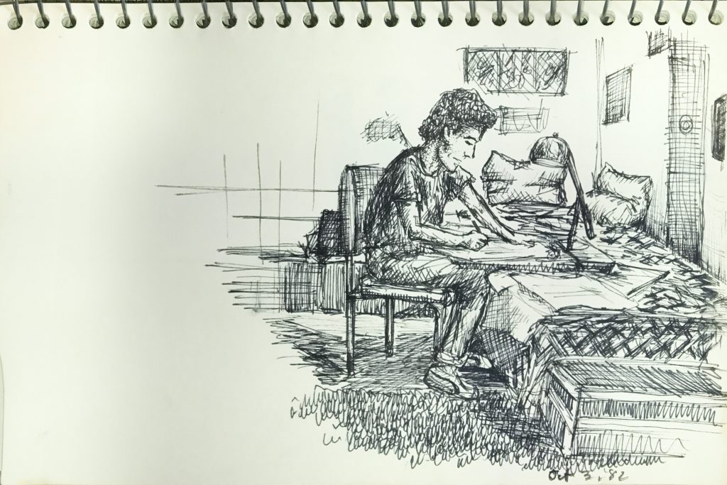 35 Year Flashback: Drawing a Friend Drawing